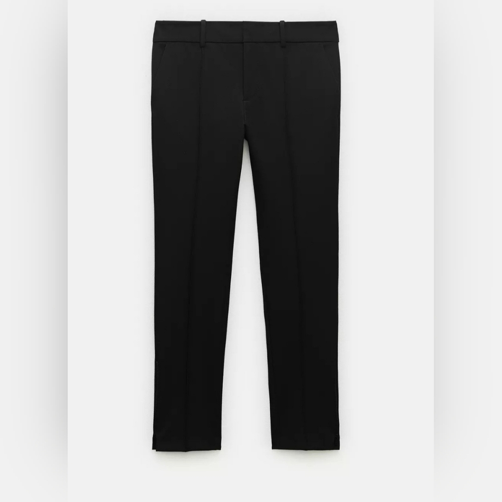 ZARA ZIPPERED PANTS ZW COLLECTION BLACK